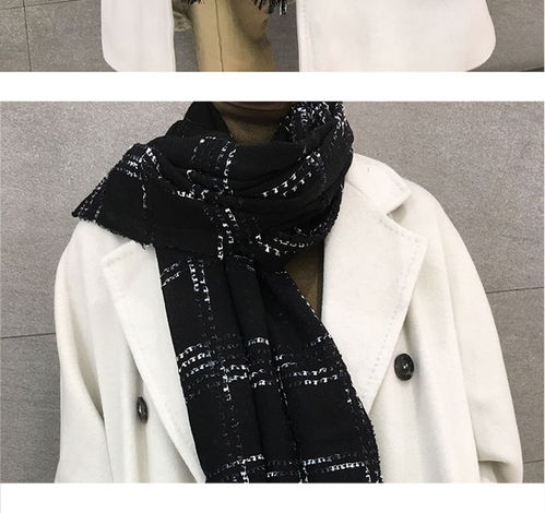 秋冬时尚新宠 小童马羊毛围巾水溶牙刷纱黑色披肩两用款