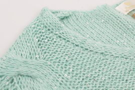 D3.8 百搭清新冰淇淋色亮片混织麻花毛衣 一场温柔与闪耀的邂逅